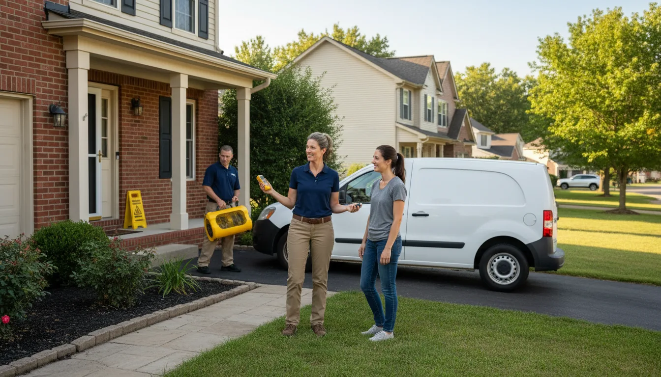 Residential water damage restoration in Coldwater, MS